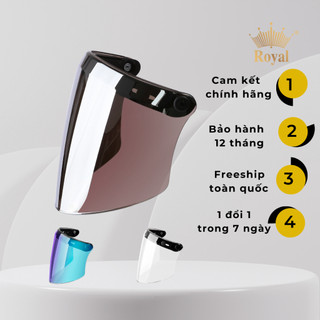 Kính flat Royal gắn nón bảo hiểm có 3 nút bấm