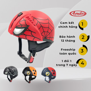 Mũ bảo hiểm trẻ em nửa đầu Andes kính âm 181 181S chính hãng cho bé