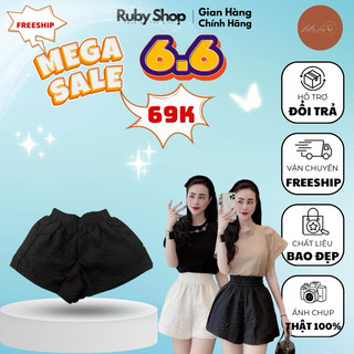 Quần Xốp Hoa Hồng ⚡️Freeship⚡️ Hoạ Tiết In Nổi , Dễ Mix Đồ , Lên Dáng Siêu Đẹp