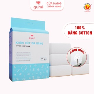 Khăn lau tay đa năng Gumi khăn khô khăn lau bếp lau kính ô tô chén bát khăn rút treo tường cao cấp thấm hút tốt tặng móc