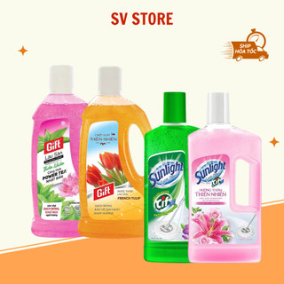 Nước lau sàn Gift, nước lau nhà Sunlight 1 Lít đậm đặc hương hoa thơm mát