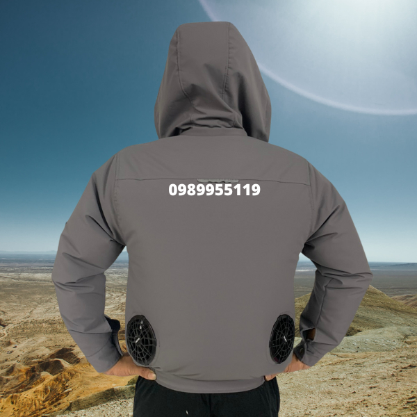 Áo điều hòa Nhật Bản - Áo chống nắng có gắn quạt làm mát pin 32000 quạt 12v dùng 10h-14h