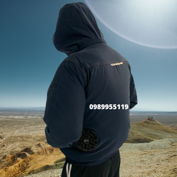 Áo điều hòa Nhật Bản - Áo chống nắng có gắn quạt làm mát pin 32000 quạt 12v dùng 10h-14h