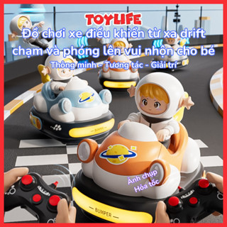 Đồ chơi xe điều khiển từ xa drift chạm và phóng lên vui nhộn cho bé xe điều khiển mini va chạm bắn lên xe kart drift