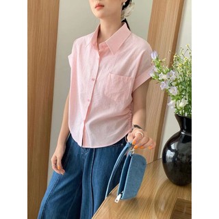 Sơ mi kẻ nhỏ rút sườn