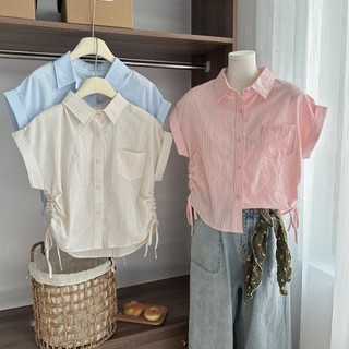 Sơ mi kẻ nhỏ rút sườn