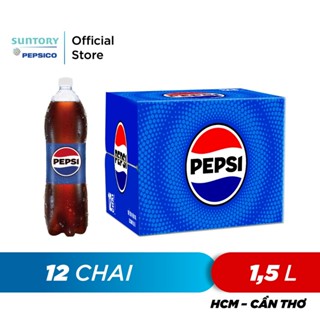 Thùng 12 Chai Nước Ngọt Có Gaz Pepsi (1,5L/chai)
