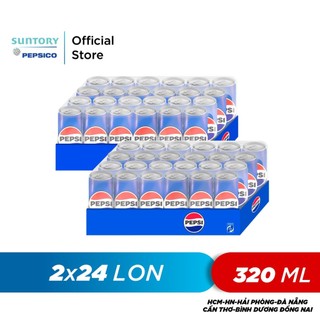 Combo 2 Thùng 24 Lon Pepsi (320ml/lon hoặc 350ml/lon)