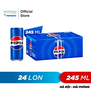 Thùng 24 Lon Nước Ngọt Có Gaz Pepsi (235ml/lon)