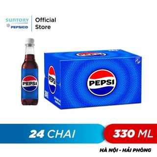 Thùng 24 Chai Nước Ngọt Có Gaz Pepsi (330ml/chai)