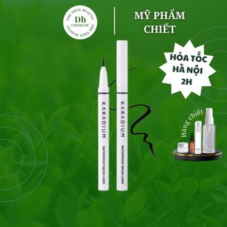 Kẻ mắt Karadium waterproof brush liner black vỏ trắng/đen siêu mảnh
