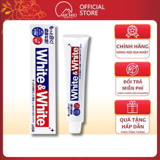 Kem đánh răng White And White Lion làm trắng răng, hơi thở thơm mát 150g Nhật Bản