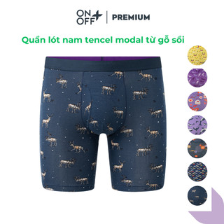 Quần lót nam modal họa tiết  dáng boxer ONOFF kháng khuẩn thoáng khí BST Tencel modal Preimum - 18UL24A130