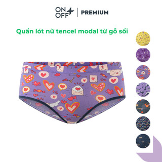 Quần lót nữ Modal họa tiết dáng hipster ONOFF mềm mại kháng khuẩn tự nhiên BST Tencel modal Preimum 16UV24A061