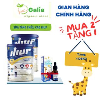 Sữa bột hiup sữa bột tăng chiều cao combo mua 2 sữa hiup 650g tặng 1 hiup d3k2 cho bé từ 2 tuổi