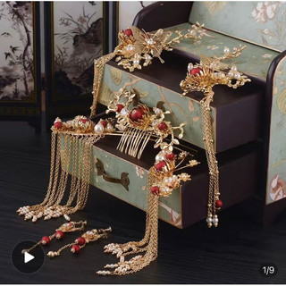 Set trâm hỉ bộ trâm cổ trang đội đầu