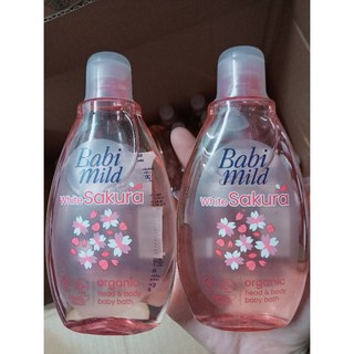Tắm gội babi Mild Organic cho bé Sakura 180ml