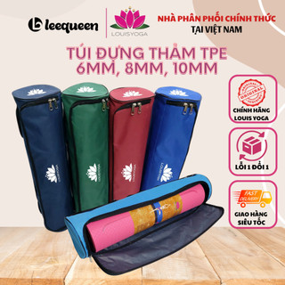 Túi đựng thảm Yoga 2 lớp TPE 6mm 8mm cao cấp khóa mở hai đầu có bản đeo chống nước hãng Louis Yoga