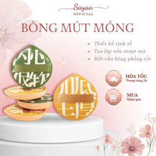 Bông Tán Kem Nền Phấn Phủ Che Khuyết Điểm, Mút Trang Điểm Mềm Mại Và Tiện Lợi