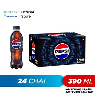   HỎA TỐC Thùng 24 Chai Nước Ngọt Có Gaz Pepsi Không Calo  390ml  chai  
