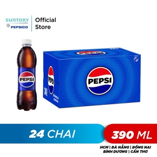 [HỎA TỐC]Thùng 24 Chai Nước Ngọt Có Gaz Pepsi (390ml/chai)