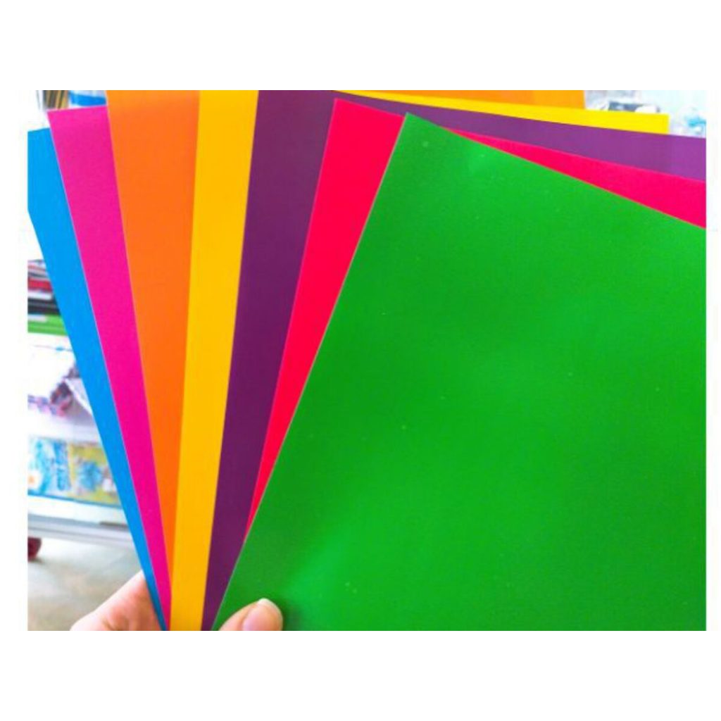 Set 5 Tệp Giấy thủ công decal HH khổ A5 (6 màu/1tệp, có sẵn keo dính)