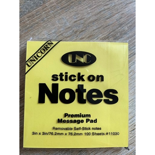 Set 3 Giấy note vàng UNC Đa dạng kích thước.