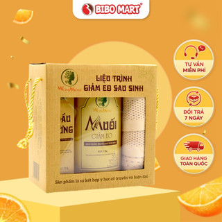 Liệu trình giảm eo sau sinh wonmom combo dầu gừng hũ muối thảo dược đai quấn muối gen nịt bụng - bibo mart