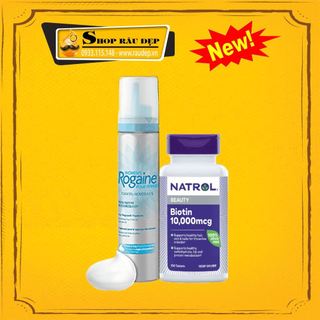 Combo mọc tóc và mọc lông vùng kín Minoxidil Rogaine Nữ 5% - Biotin