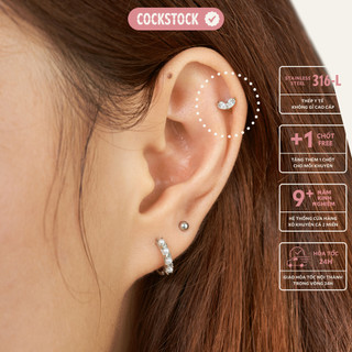 Khuyên tai 2 cánh đá Two Wings Earring CockStock