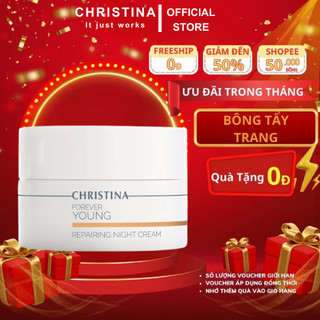 Kem dưỡng da ban đêm Forever Young Repairing Floslek CHRISTINA bổ sung Collagen chống lão hóa 50ml