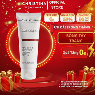 Kem dưỡng da dầu mụn Comodex Mattify & Protect Cream SPF 15 CHRISTINA giảm dầu nhờn 75ml