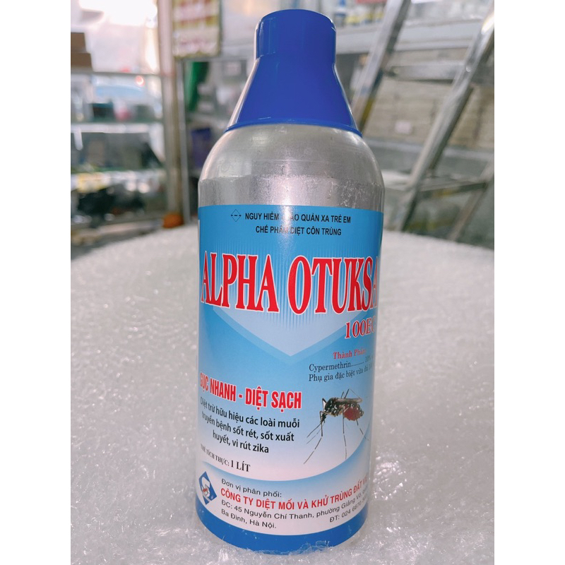Thuốc diệt muỗi, côn trùng chai nhôm Map- Alpha otuksa 100ec chai 1 lít