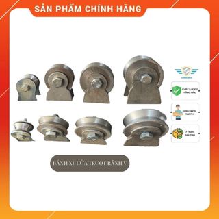 Bánh xe ròng rọc có rãnh V - Bánh xe sắt chịu lực, ròng rọc sắt kích thước từ 4cm - 10cm