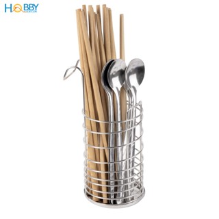 Ống đựng đũa muỗng gắn vào thành kệ chén inox 304 Hobby home decor OD1