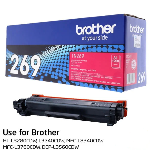Mực in Brother TN269 Magenta cho máy in HL-L3240CW/ 3280CDN/ DCP-L3520CDW/ L3560CDW/ MFC-L8340CDW