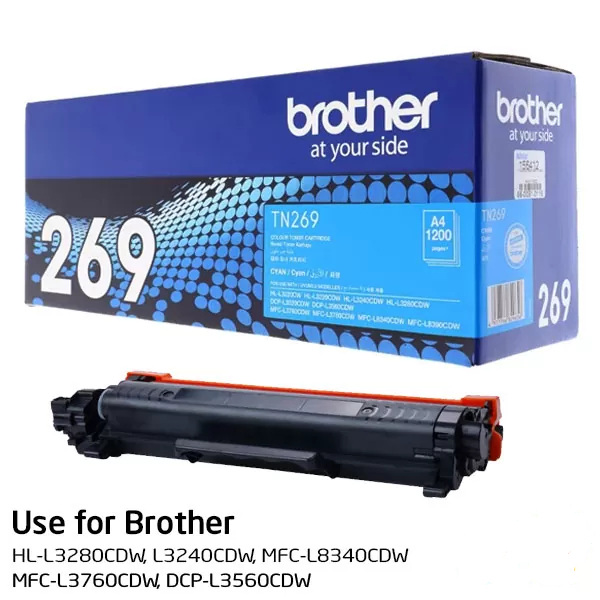 Mực in Brother TN269 Cyan cho máy in HL-L3240CW/ 3280CDN/ DCP-L3520CDW/ L3560CDW/ MFC-L8340CDW
