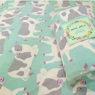 Mền nỉ cotton Thái BÒ SỮA văn phòng, đi học