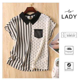 Áo Họa Tiết La LADY  Với chất liệu lụa thoáng mát và có 2 họa tiết tinh tế thanh lịch cho các chị em diện đi làm đi chơi