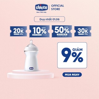 (DUY NHẤT 1/6 - GIẢM 9%) Bình sữa Natural Feeling 6M+ Chicco chảy nhanh 330ml