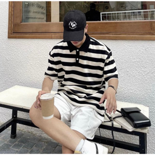 Áo Polo Kẻ Sọc Ngang Dễ Phối Đồ, Áo Polo Nam Nữ Tôn Dáng Chất Liệu Cotton Mát Mẻ Thoải Mái