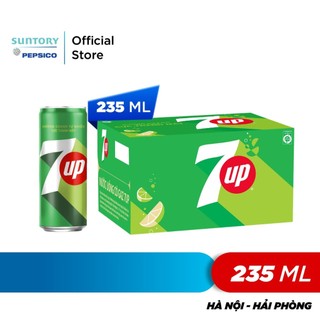 Thùng 24 lon nước ngọt có gaz 7up