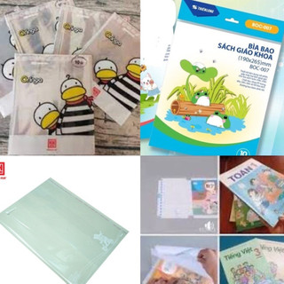 Túi 10 Bìa Nilon, Decal, Bọc A4 Bọc Vở Ôly Sách Giáo Khoa Tiếng anh