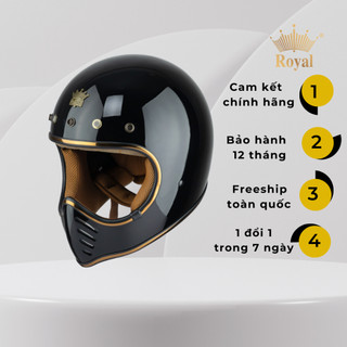 Mũ bảo hiểm fullface Royal H1 classic cổ điển size M L XL, bảo hành 12 tháng