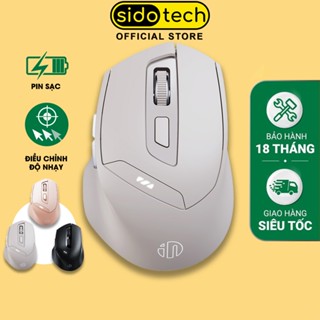 Chuột không dây bluetooth SIDOTECH DR6 gaming 6 nút bấm silent chống ồn tắt tiếng pin sạc laptop pc