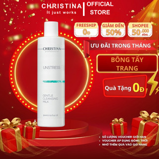 Sửa rửa mặt Unstress Gentle Floslek Cleansing Milk CHRISTINA làm sạch bụi bẩn, cân bằng độ ẩm cho da
