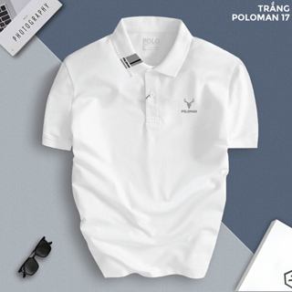Áo Thun Polo Nam POLOMAN Vải CVC Cá Sấu Cotton Cao Cấp Trẻ Trung Thanh Lịch Sang Trọng