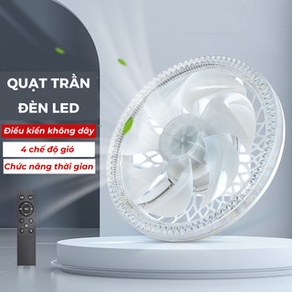Quạt trần có đèn quạt đèn 45w e27 đế tròn quạt mini 85-265v quạt trần im lặng cho phòng ngủ phòng khách