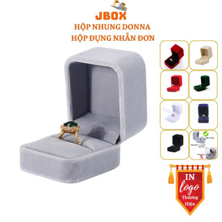 Hộp đựng nhẫn nỉ nhung JBOX nhận in Logo hộp đựng trang sức hôp nhẫn cầu hôn