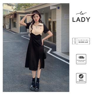 Váy Polo Be Đen LALADY Phối Khóa Chiết Eo Sang Chảnh Với 2 Kiểu Dáng Ngắn Hoặc Dài Lên Dáng Siêu Xinh Và Cuốn Hút